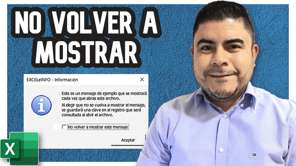 Usar No volver a mostrar este mensaje modificando el Registro de Windows desde Excel