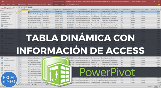 Usar Power Pivot en Excel para hacer una Tabla dinámica con información de Access