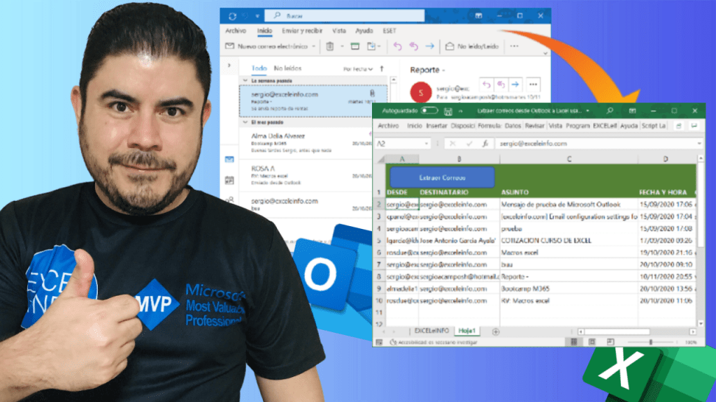 Cómo extraer correos desde Outlook a Excel usando VBA y macros