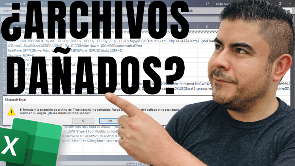 Reparar archivos dañados de Excel