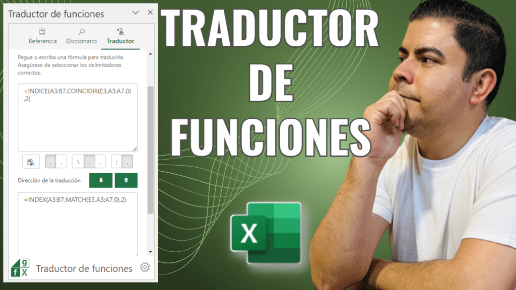 Traductor de funciones en Excel