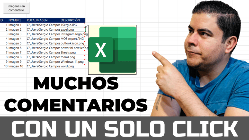 Insertar muchos comentarios con imagen