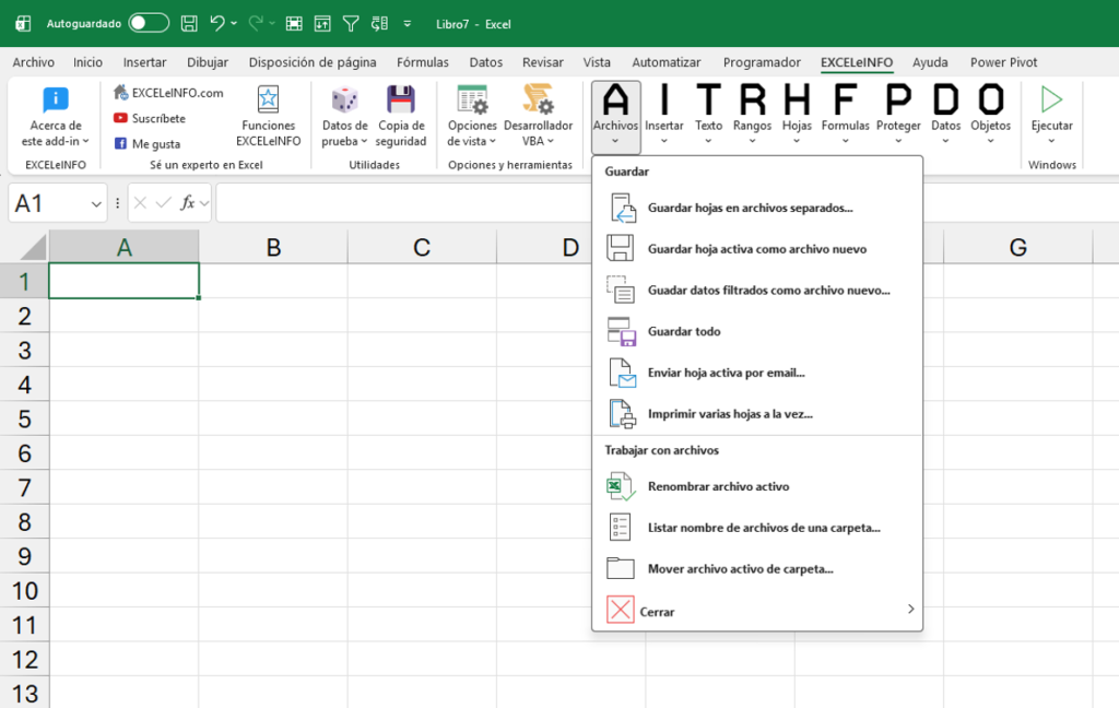 EXCELeINFO add-in EXCELeINFO add-in