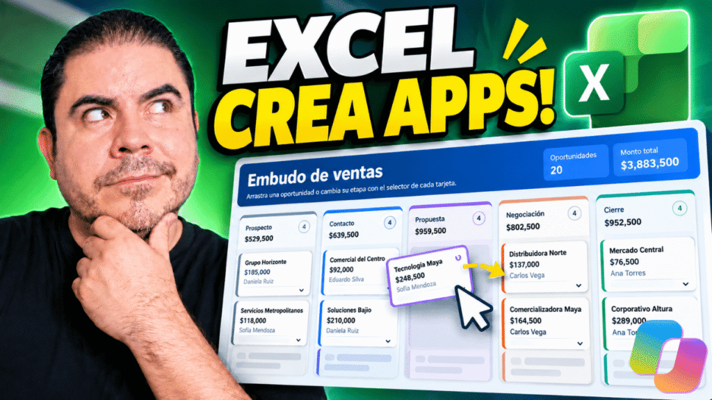 Apps en Excel con Copilot y canvas interactivos